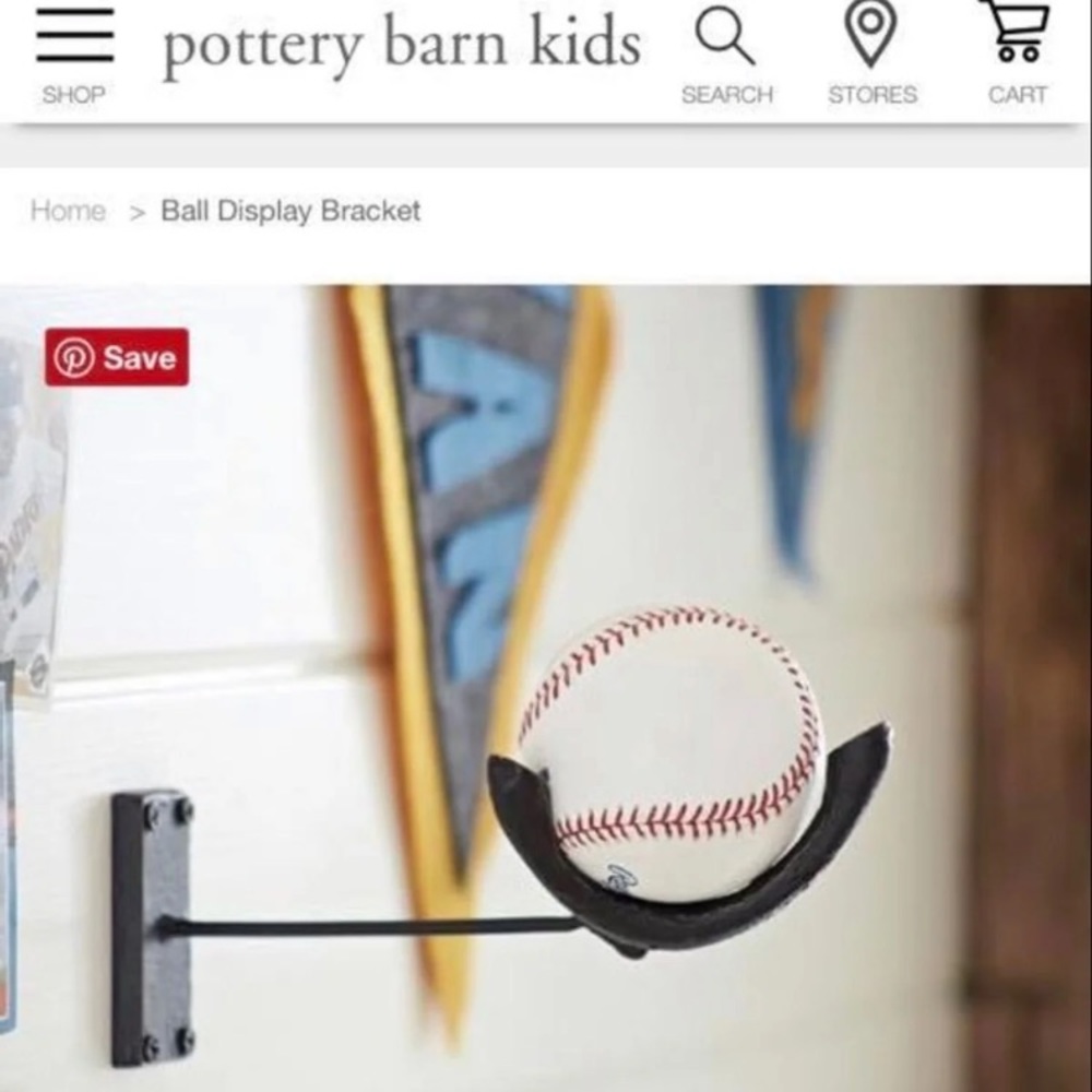Pottery Barn Kids display ball bracket. NIB